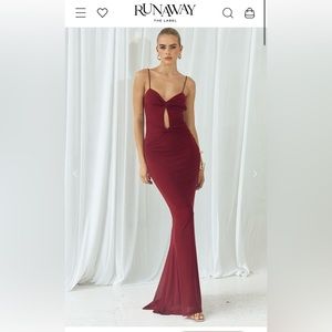Runaway the label Marl Maxi Dress in Merlot